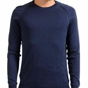 Malo Men's Silk Navy Blue Light Pullover Sweater